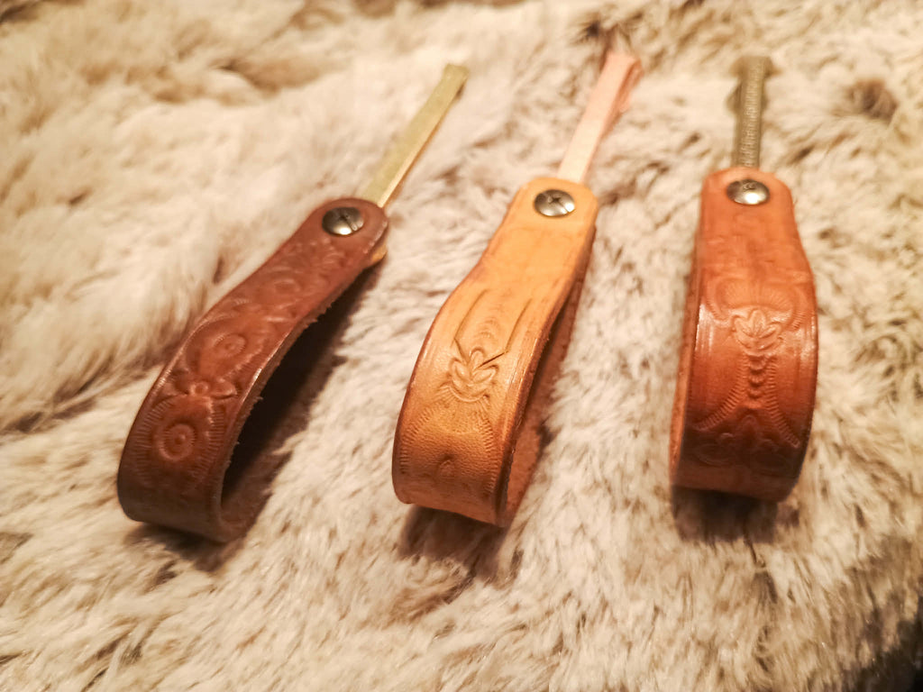 Leather pipe tool holder set